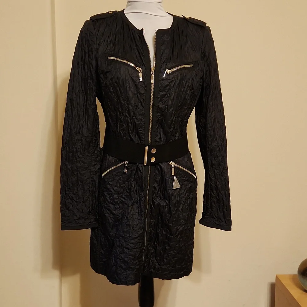 Moncler Women's Lightweight Black Nylon Jacket Size 3 - Picture 3 of 16